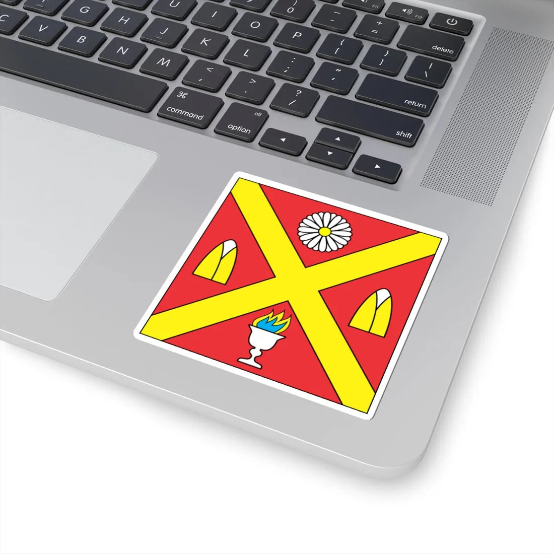 Flag of Andrushivka (Ukraine) STICKER Vinyl Kiss-Cut Decal - The Sticker Space