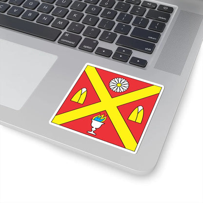 Flag of Andrushivka (Ukraine) STICKER Vinyl Kiss-Cut Decal - The Sticker Space