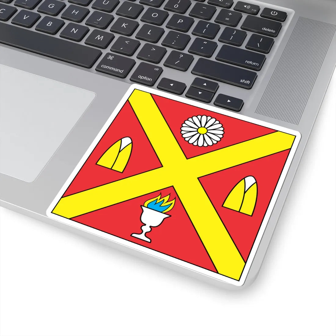 Flag of Andrushivka (Ukraine) STICKER Vinyl Kiss-Cut Decal - The Sticker Space