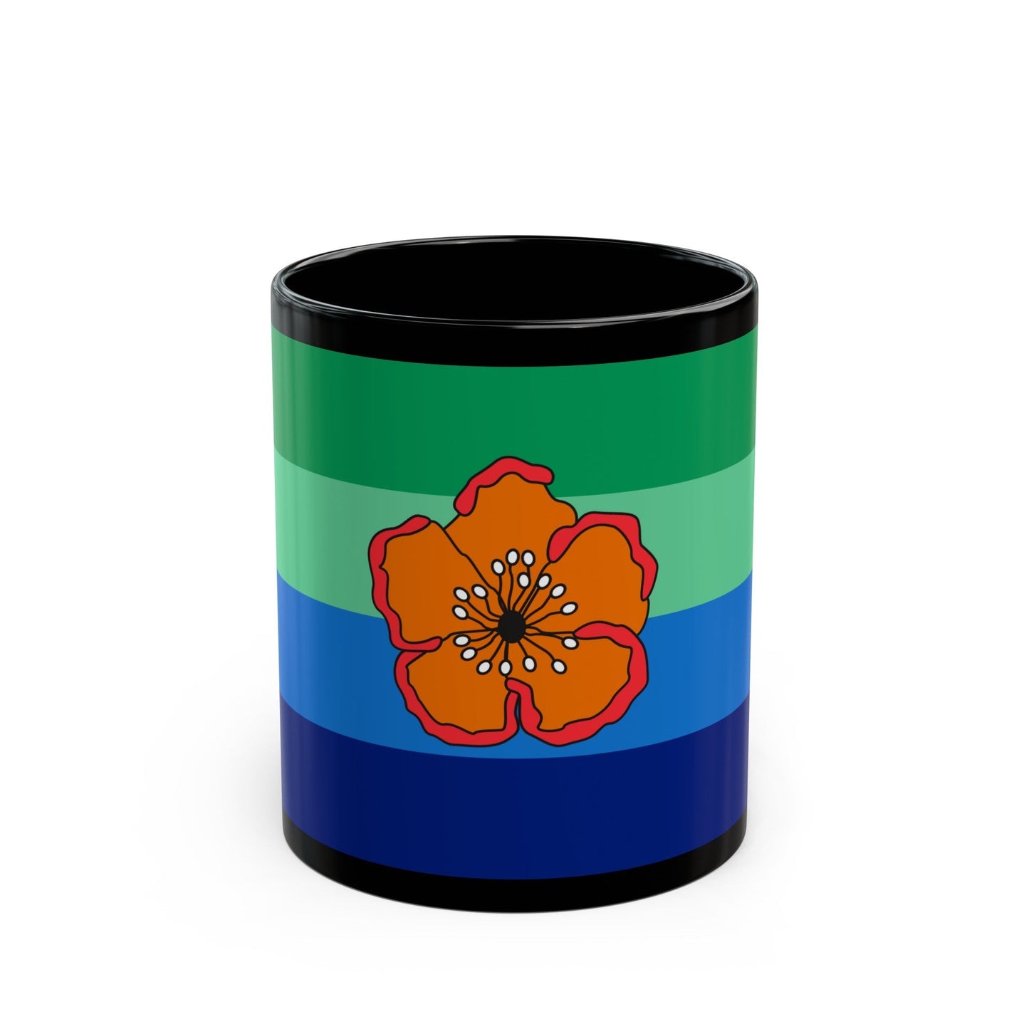 Flag of Angaur Palau - Black Coffee Mug-11oz-The Sticker Space