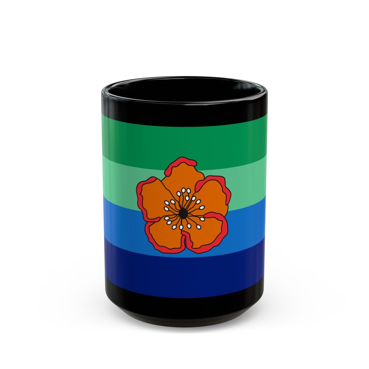 Flag of Angaur Palau - Black Coffee Mug-15oz-The Sticker Space