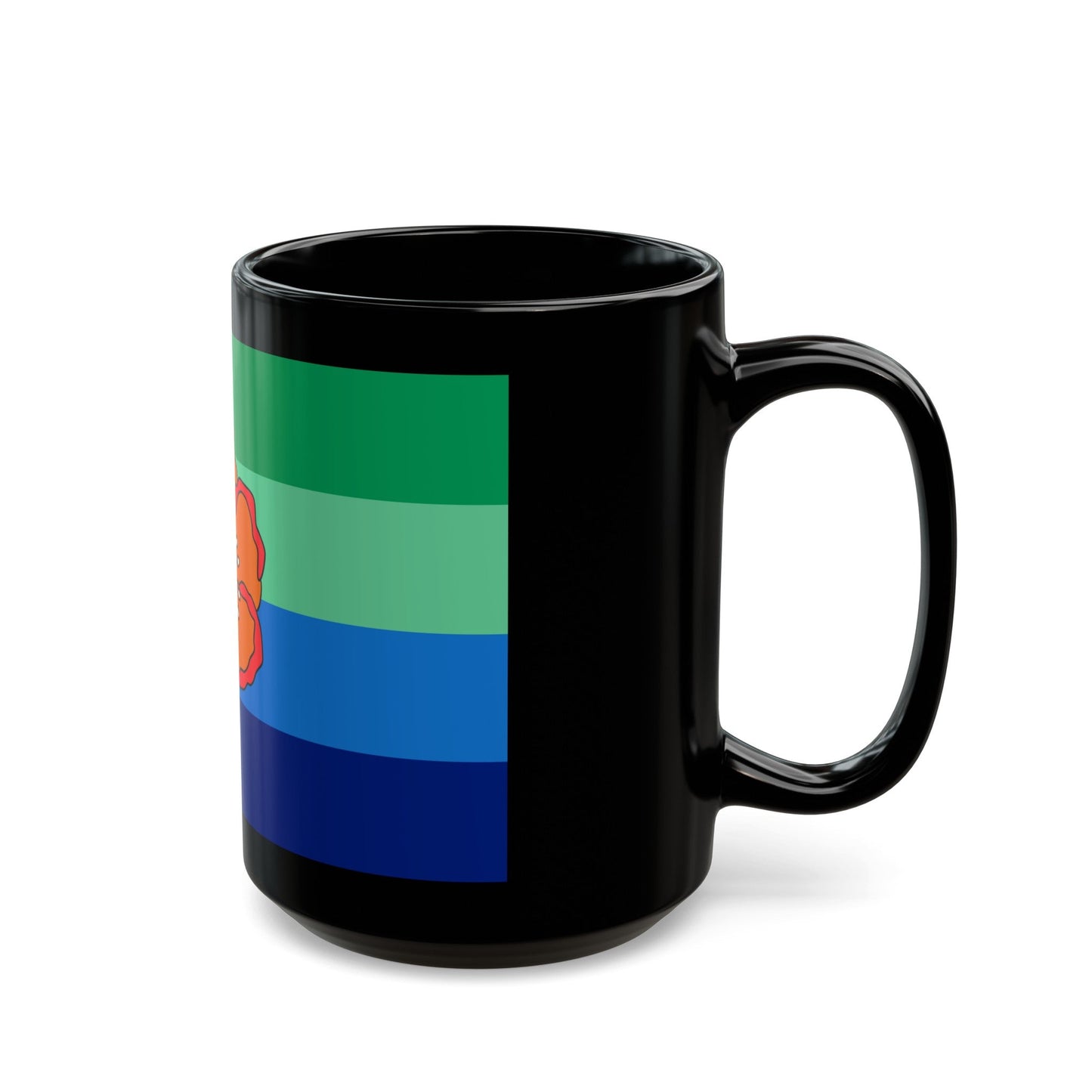 Flag of Angaur Palau - Black Coffee Mug-The Sticker Space