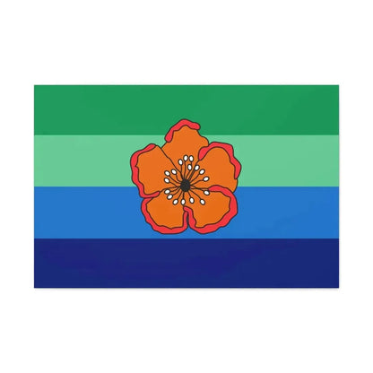 Flag of Angaur Palau - Canvas Wall Art 36" x 24" 1.25" - The Sticker Space