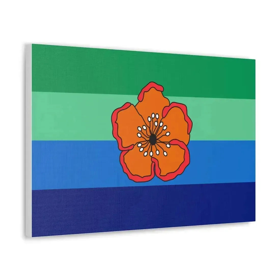 Flag of Angaur Palau - Canvas Wall Art - The Sticker Space