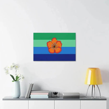 Flag of Angaur Palau - Canvas Wall Art - The Sticker Space