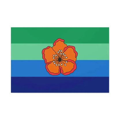 Flag of Angaur Palau - Canvas Wall Art - The Sticker Space