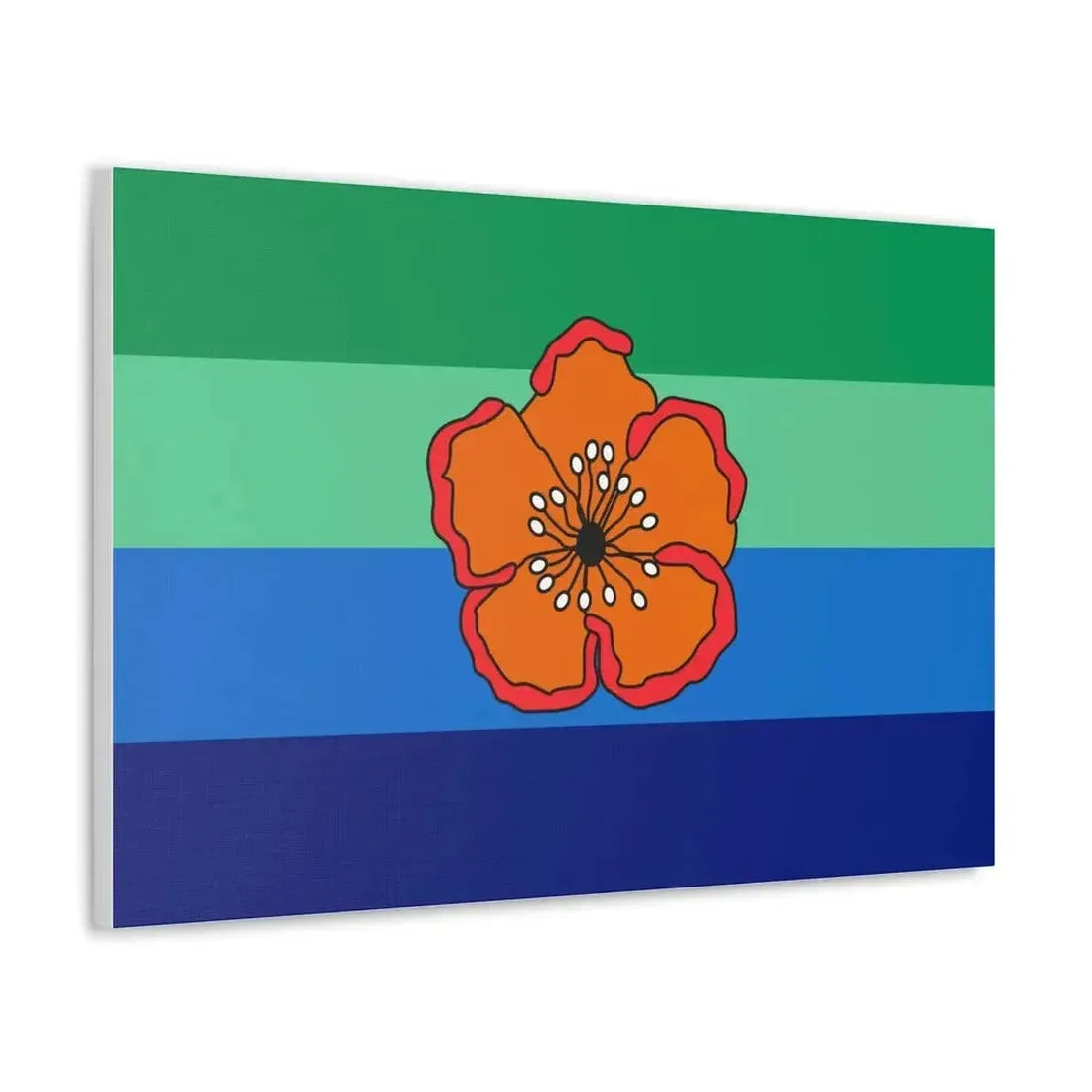 Flag of Angaur Palau - Canvas Wall Art - The Sticker Space