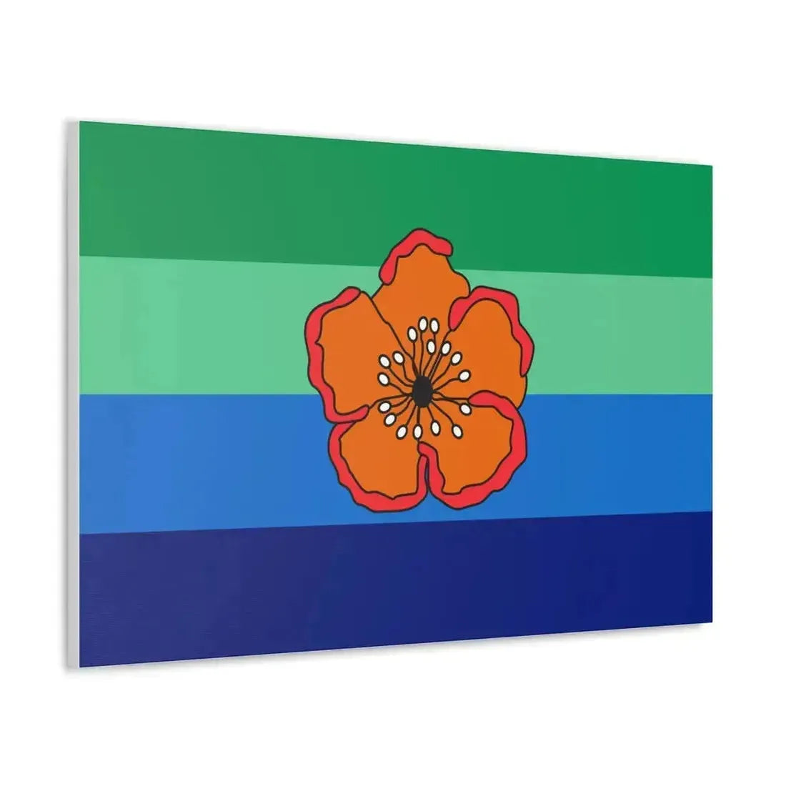 Flag of Angaur Palau - Canvas Wall Art - The Sticker Space
