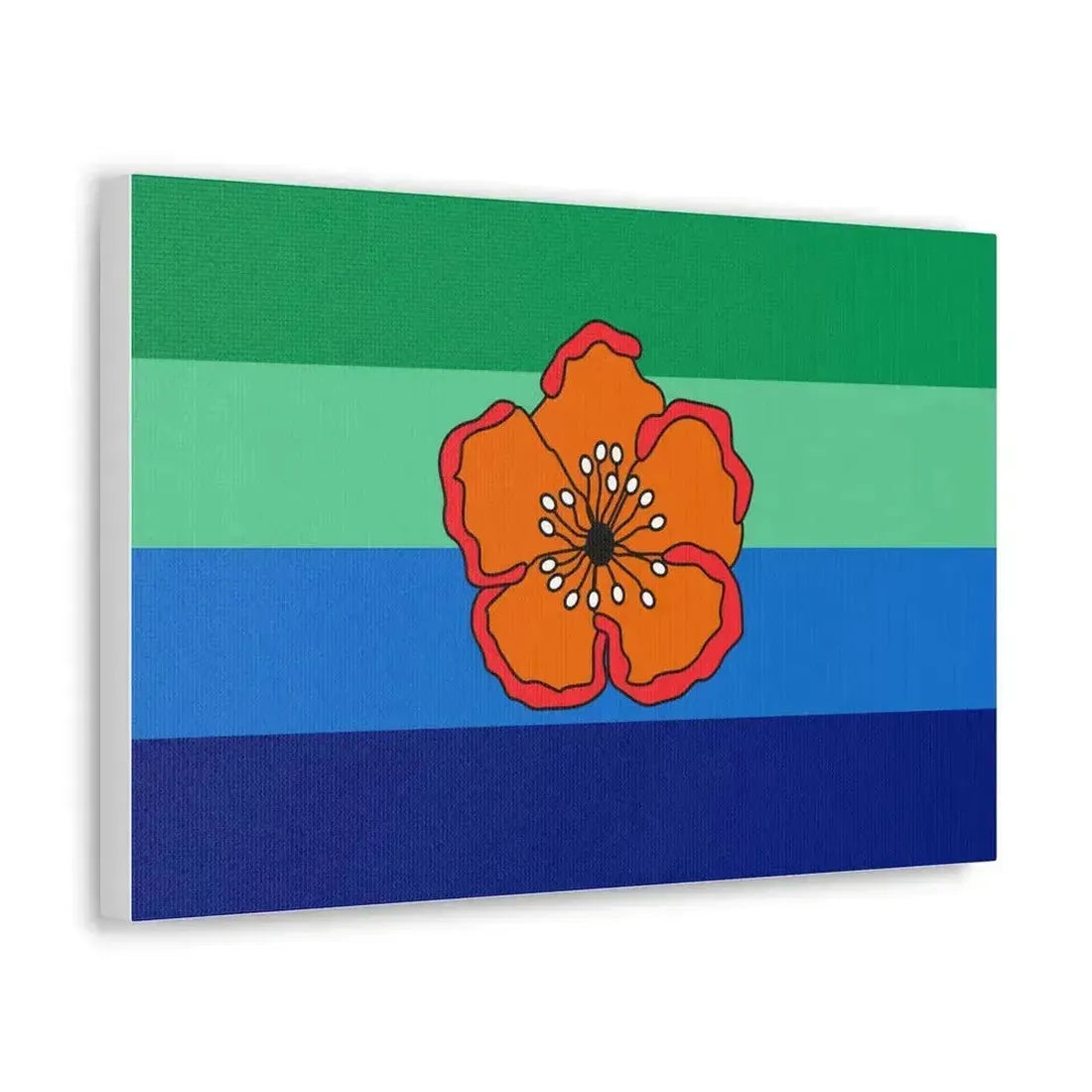 Flag of Angaur Palau - Canvas Wall Art - The Sticker Space