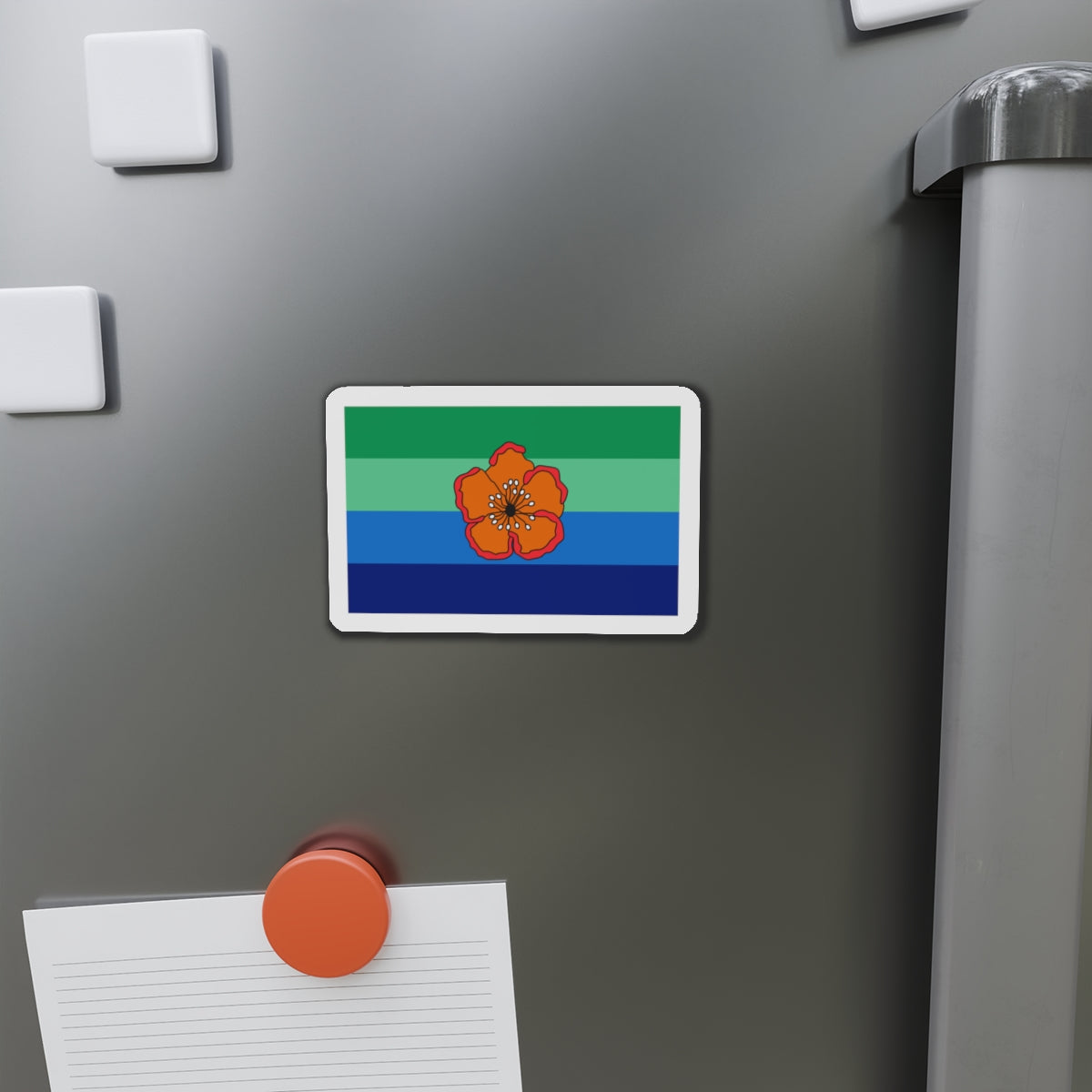 Flag of Angaur Palau - Die-Cut Magnet-The Sticker Space