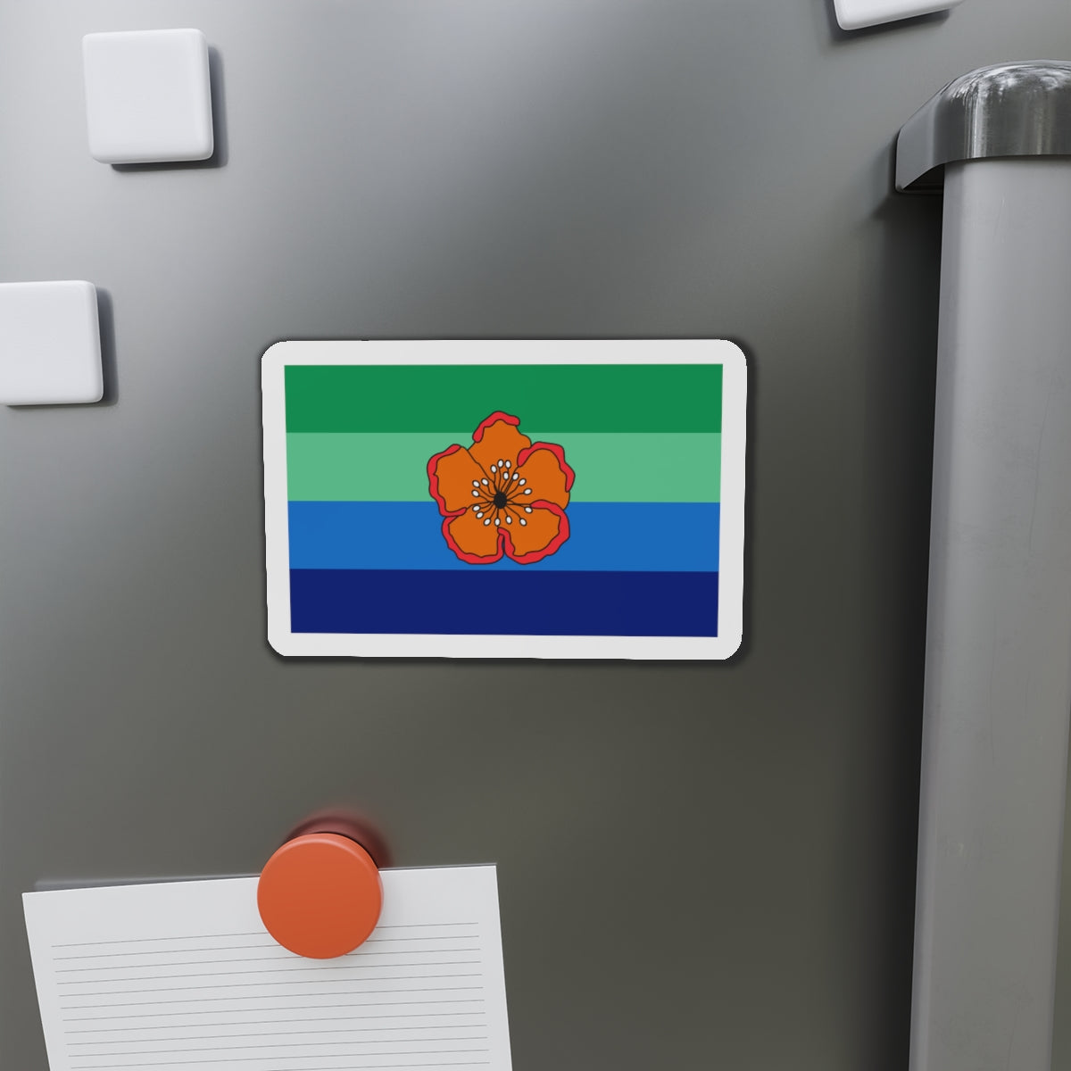 Flag of Angaur Palau - Die-Cut Magnet-The Sticker Space