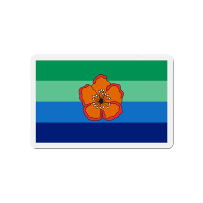 Flag of Angaur Palau - Die-Cut Magnet-4" x 4"-The Sticker Space