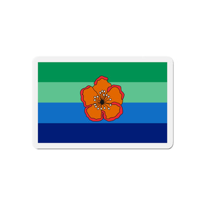 Flag of Angaur Palau - Die-Cut Magnet-6 × 6"-The Sticker Space