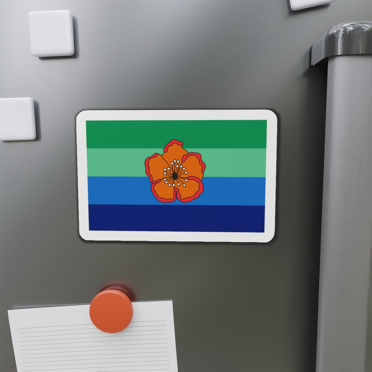 Flag of Angaur Palau - Die-Cut Magnet-The Sticker Space