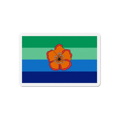 Flag of Angaur Palau - Refrigerator Magnet 6 Inch - The Sticker Space