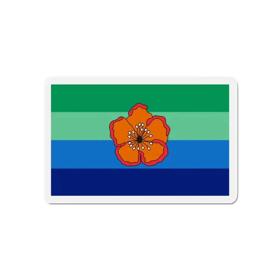 Flag of Angaur Palau - Refrigerator Magnet - The Sticker Space