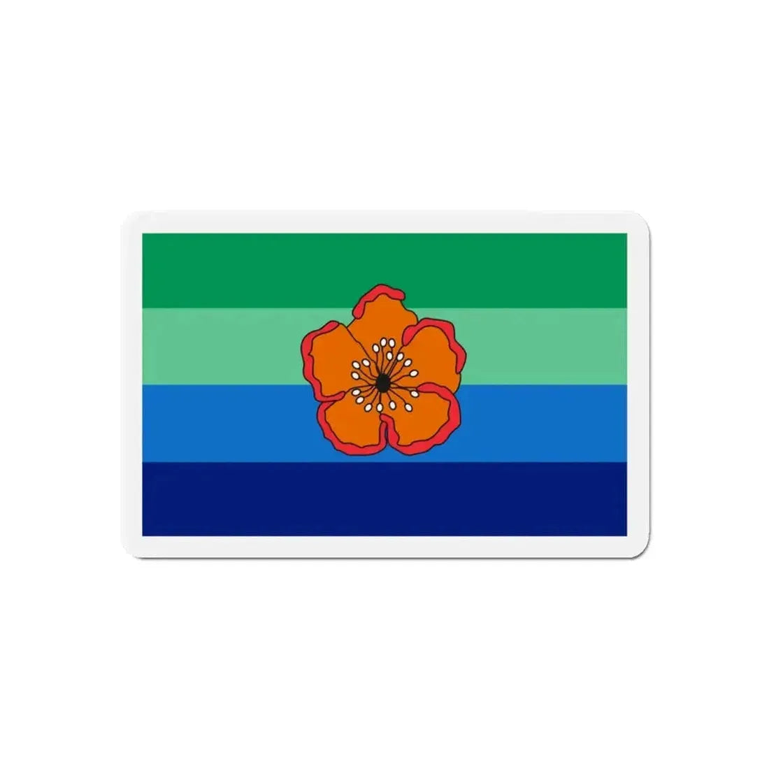 Flag of Angaur Palau - Refrigerator Magnet - The Sticker Space