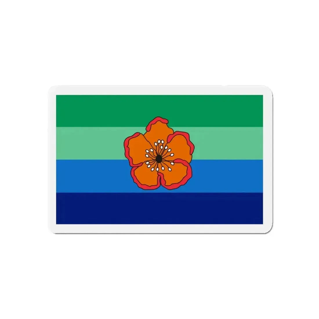 Flag of Angaur Palau - Refrigerator Magnet - The Sticker Space