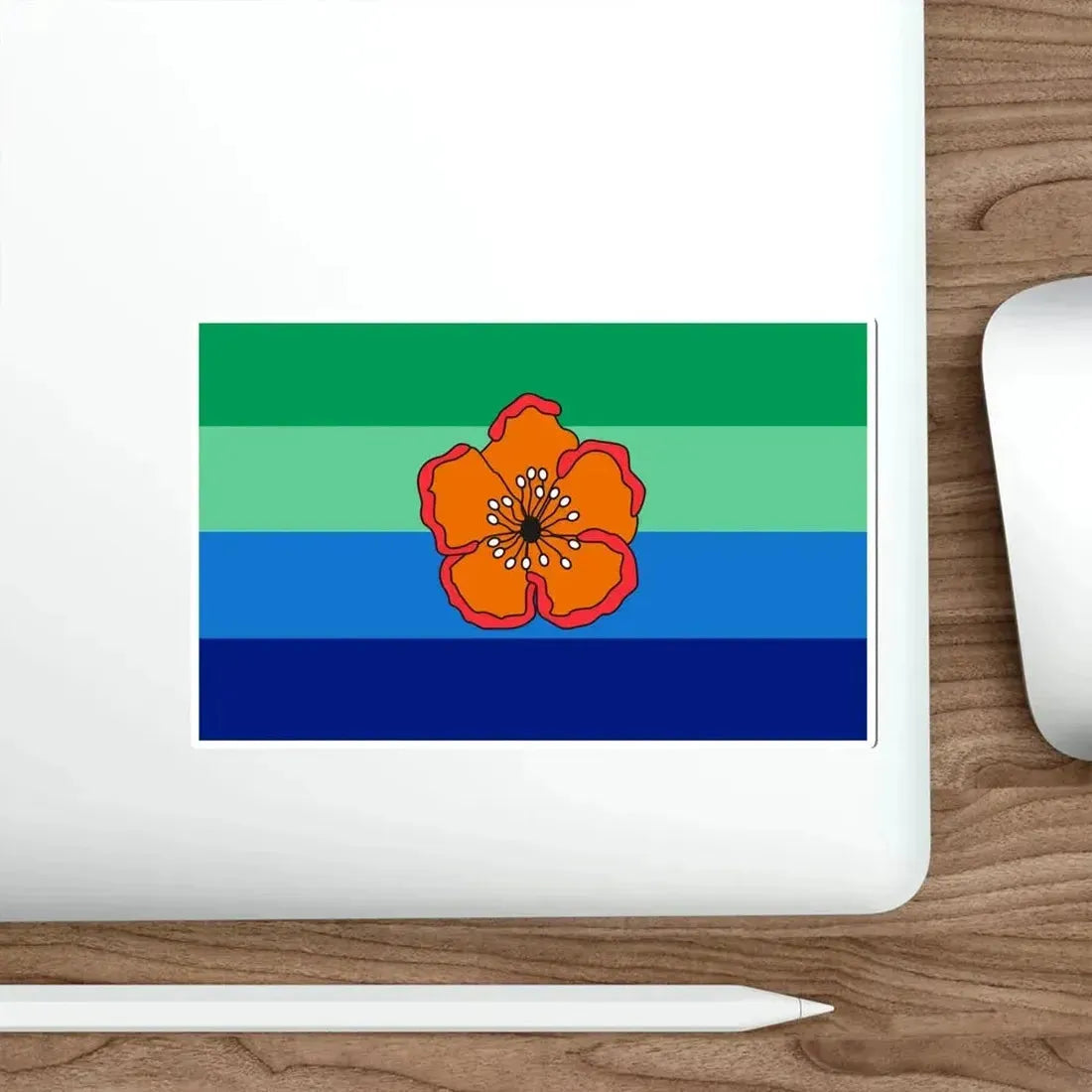 Flag of Angaur Palau STICKER Vinyl Die-Cut Decal - The Sticker Space