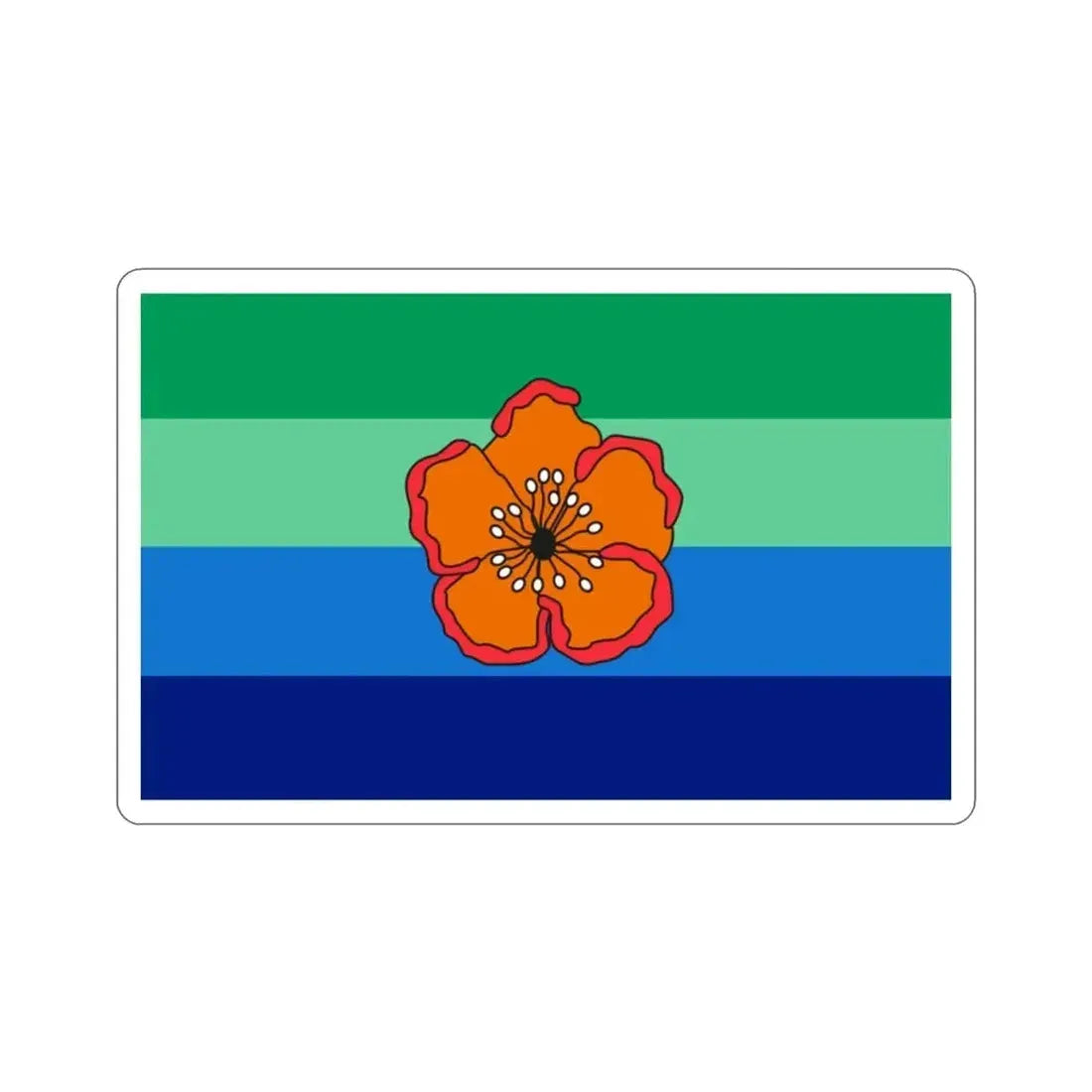 Flag of Angaur Palau STICKER Vinyl Die-Cut Decal - The Sticker Space