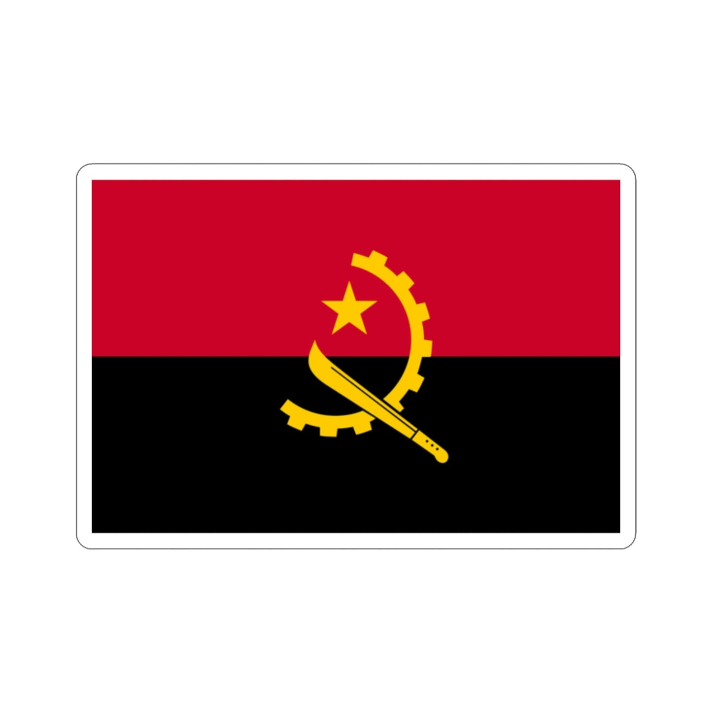 Flag of Angola STICKER Vinyl Die-Cut Decal-2 Inch-The Sticker Space