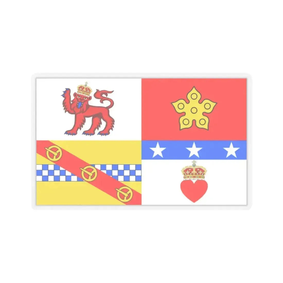 Flag of Angus UK - STICKER Vinyl Kiss-Cut Decal 2 Inch Transparent - The Sticker Space