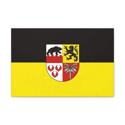 Flag of Anhalt Bitterfeld Germany - Canvas Wall Art 18″ x 12″ 1.25" - The Sticker Space