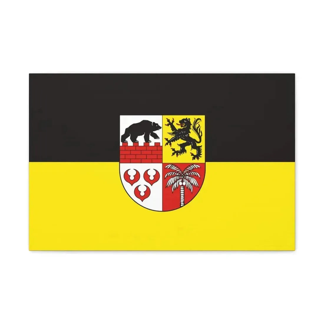 Flag of Anhalt Bitterfeld Germany - Canvas Wall Art 24″ x 16″ 1.25" - The Sticker Space
