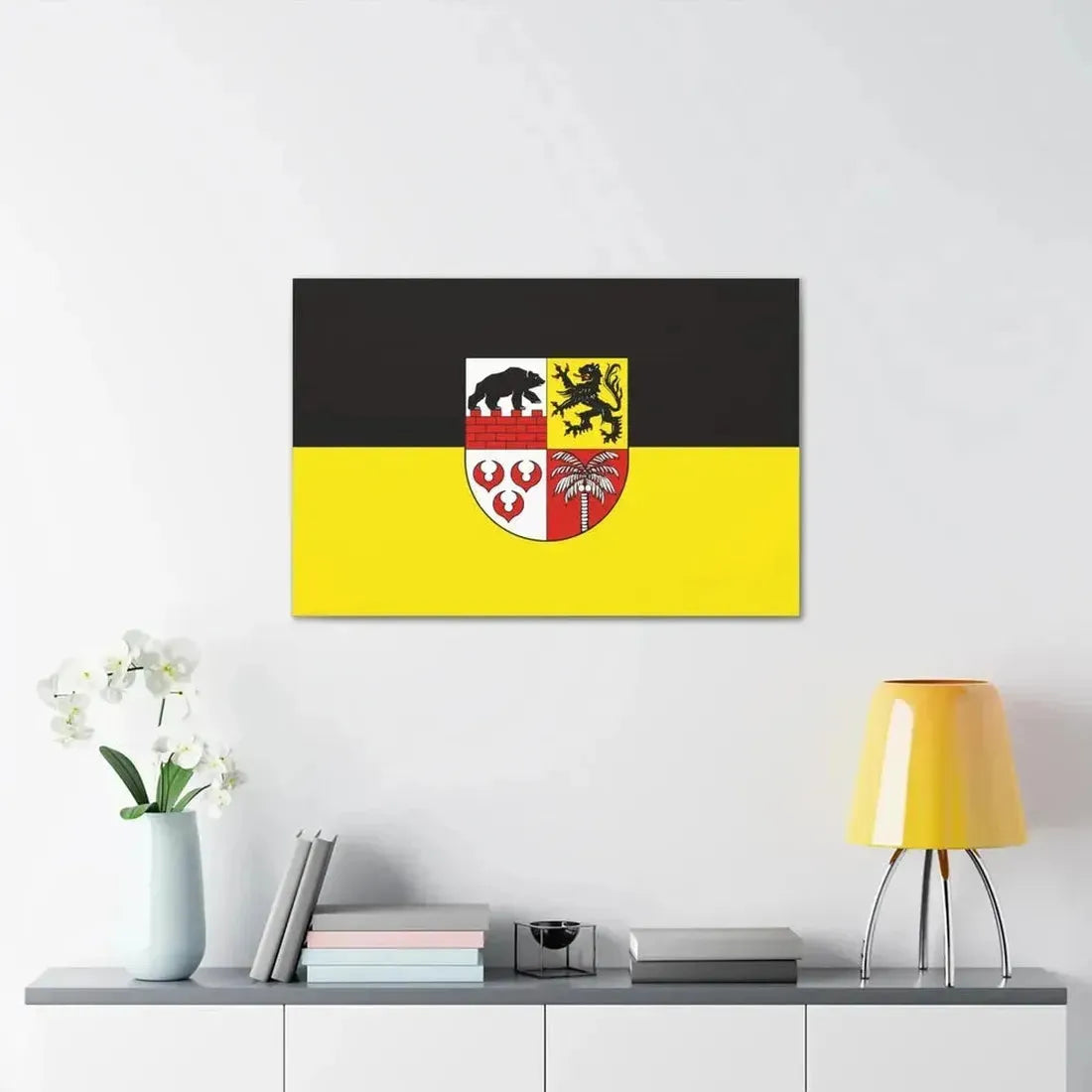 Flag of Anhalt Bitterfeld Germany - Canvas Wall Art - The Sticker Space