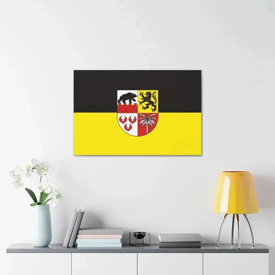 Flag of Anhalt Bitterfeld Germany - Canvas Wall Art - The Sticker Space