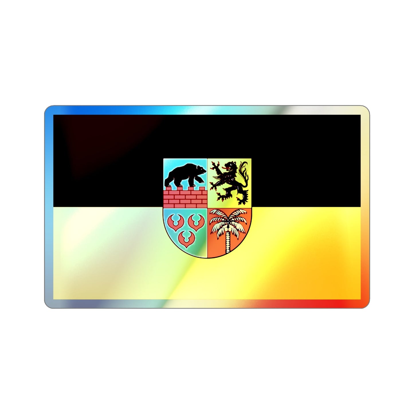 Flag of Anhalt Bitterfeld Germany Holographic STICKER Die-Cut Vinyl Decal-2 Inch-The Sticker Space