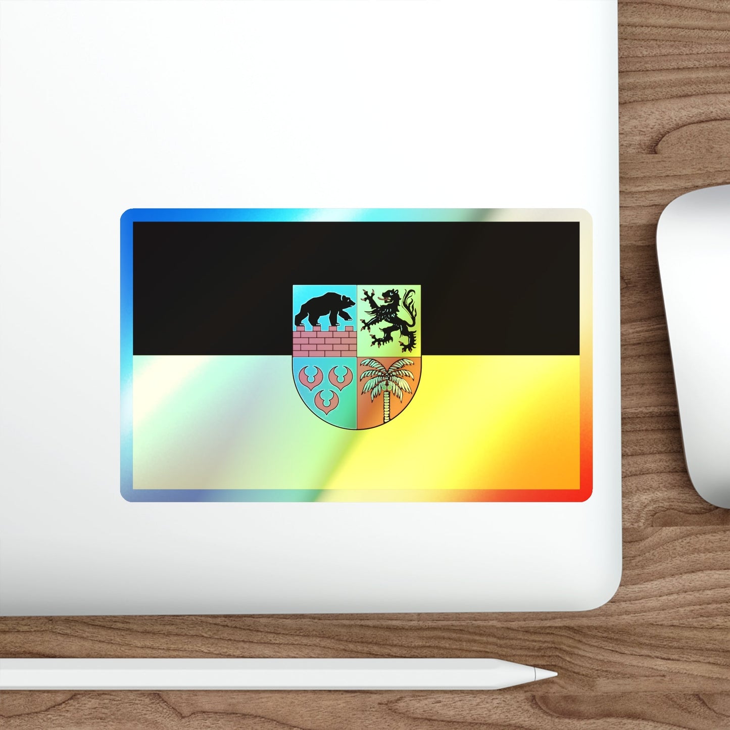 Flag of Anhalt Bitterfeld Germany Holographic STICKER Die-Cut Vinyl Decal-The Sticker Space