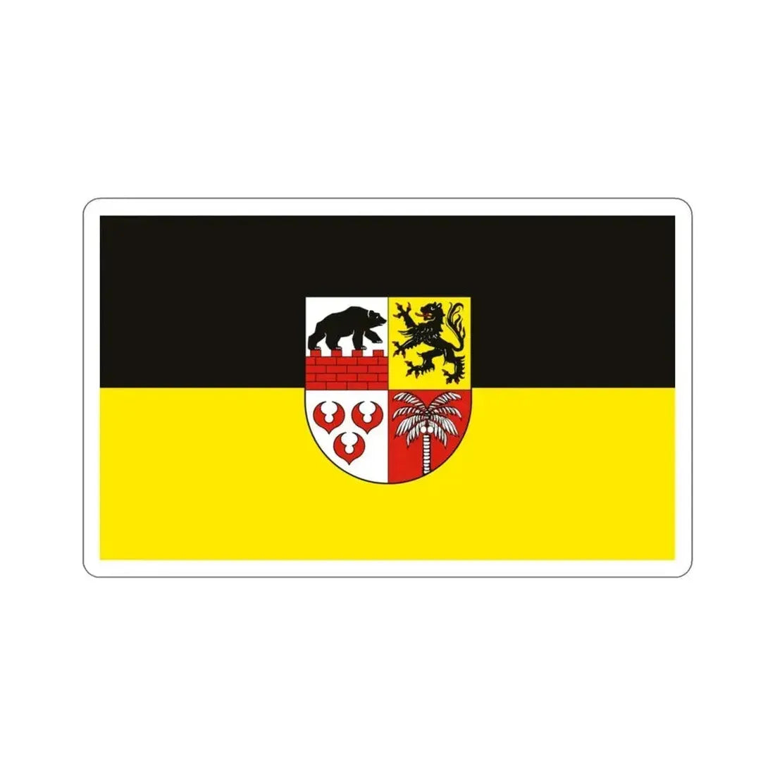 Flag of Anhalt Bitterfeld Germany STICKER Vinyl Die-Cut Decal 3 Inch - The Sticker Space