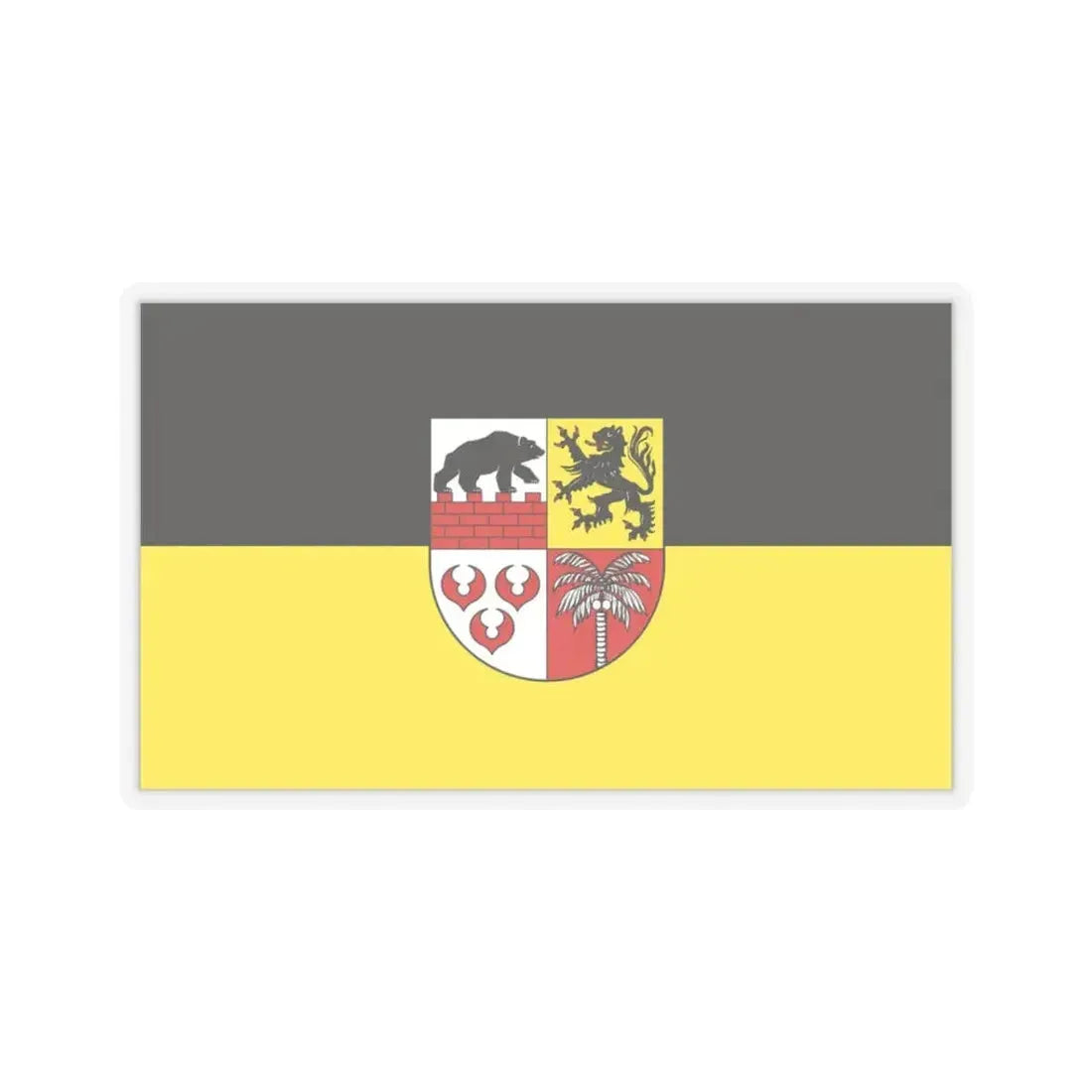 Flag of Anhalt Bitterfeld Germany - STICKER Vinyl Kiss-Cut Decal 3 Inch Transparent - The Sticker Space