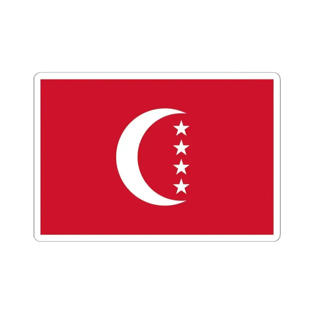 Flag of Anjouan official (Comoros) STICKER Vinyl Kiss-Cut Decal 6 Inch White - The Sticker Space