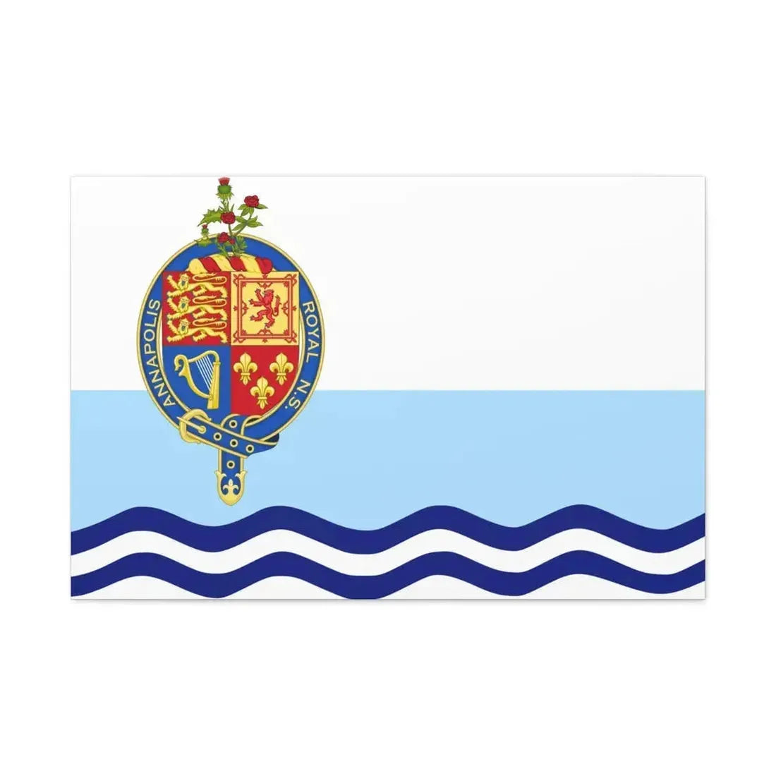 Flag of Annapolis Royal Canada - Canvas Wall Art 36" x 24" 1.25" - The Sticker Space