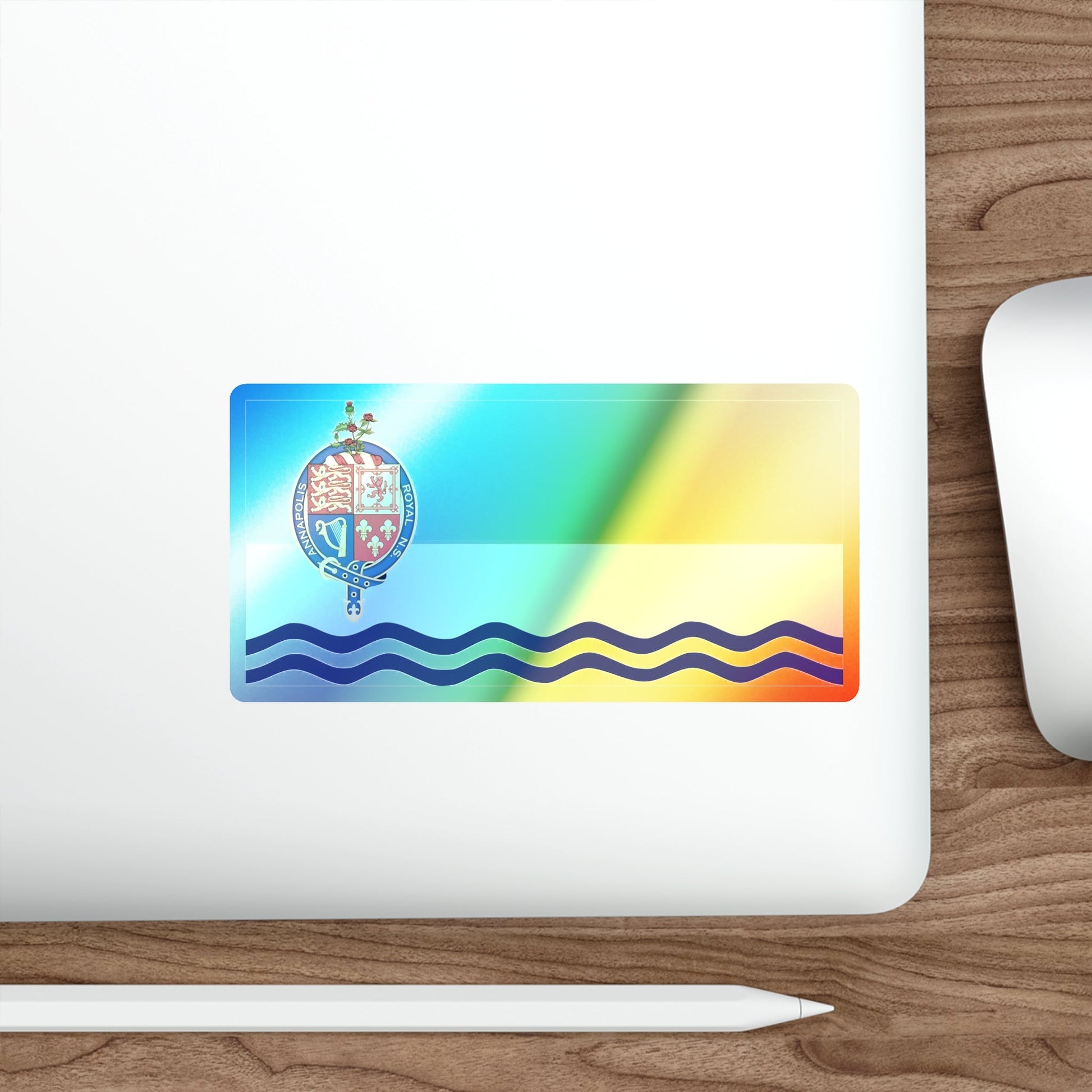 Flag of Annapolis Royal Canada Holographic STICKER Die-Cut Vinyl Decal-The Sticker Space