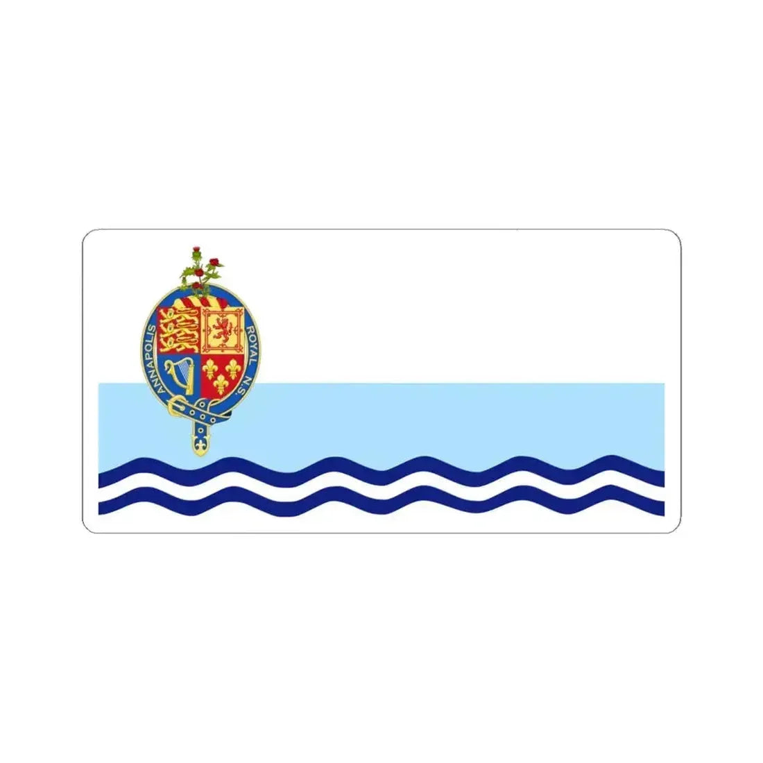 Flag of Annapolis Royal (Canada) STICKER Vinyl Kiss-Cut Decal 6 Inch White - The Sticker Space