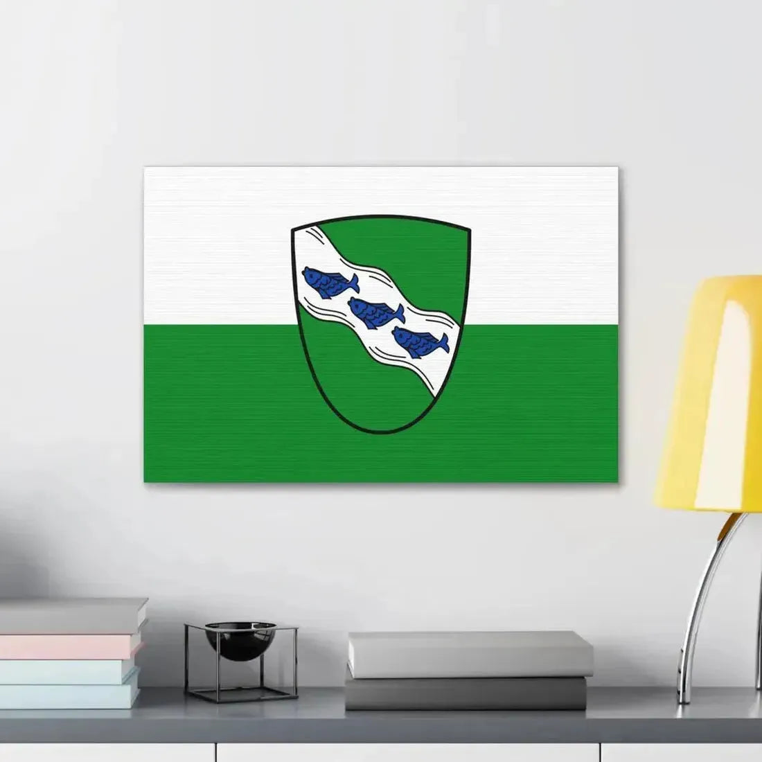 Flag of Ansbach 2 Germany - Canvas Wall Art - The Sticker Space
