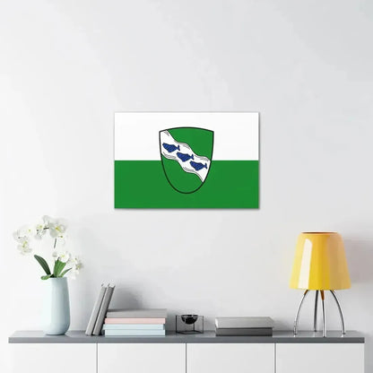 Flag of Ansbach 2 Germany - Canvas Wall Art - The Sticker Space