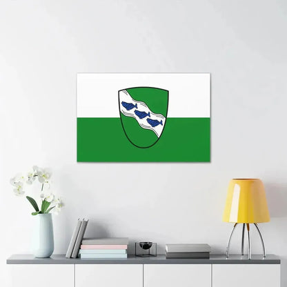 Flag of Ansbach 2 Germany - Canvas Wall Art - The Sticker Space