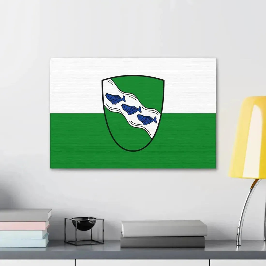 Flag of Ansbach 2 Germany - Canvas Wall Art - The Sticker Space