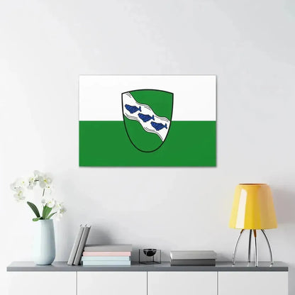 Flag of Ansbach 2 Germany - Canvas Wall Art - The Sticker Space