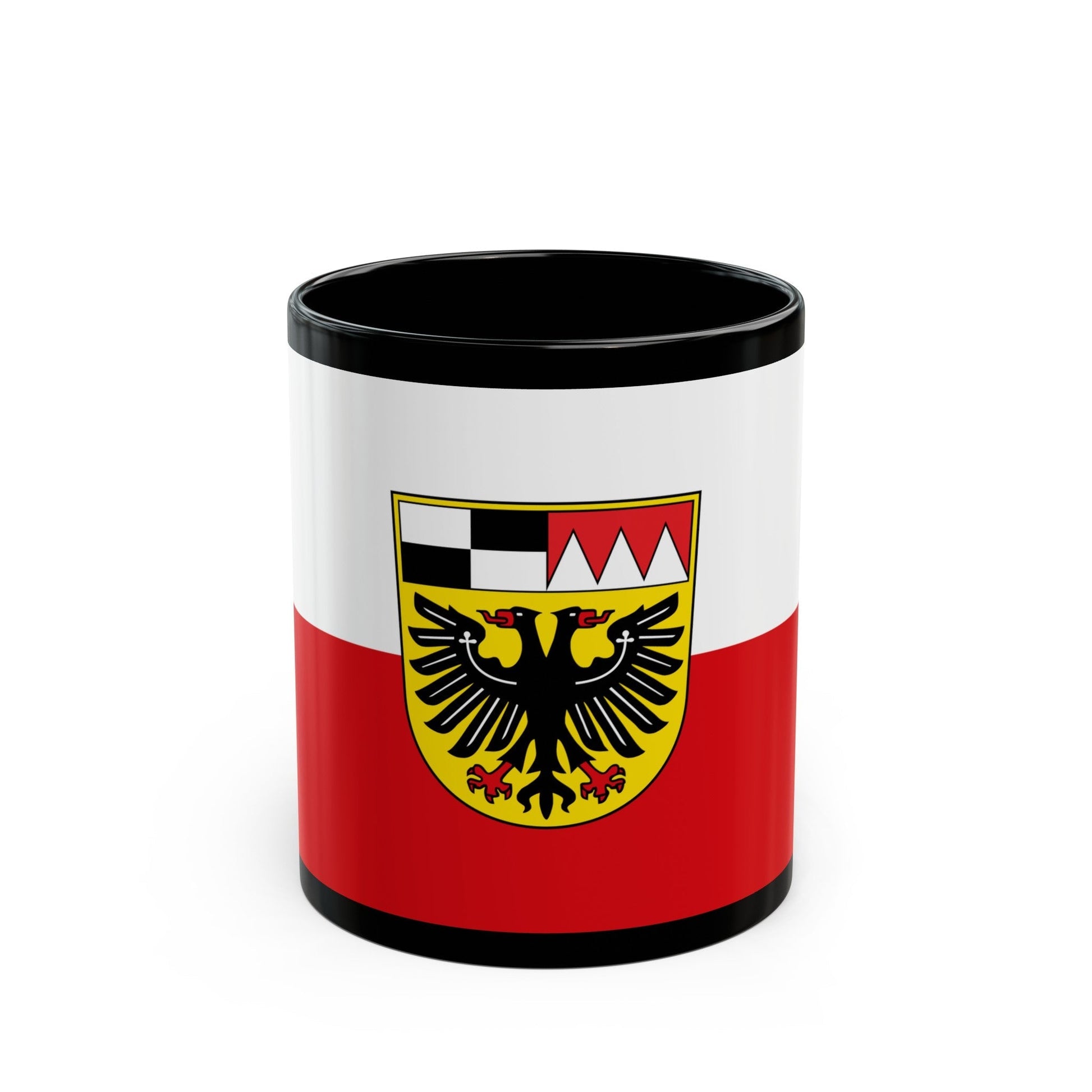 Flag of Ansbach Germany - Black Coffee Mug-11oz-The Sticker Space