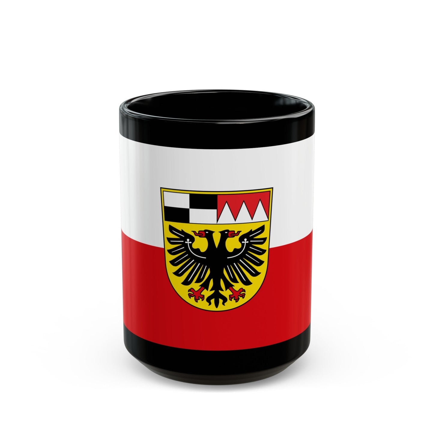 Flag of Ansbach Germany - Black Coffee Mug-15oz-The Sticker Space