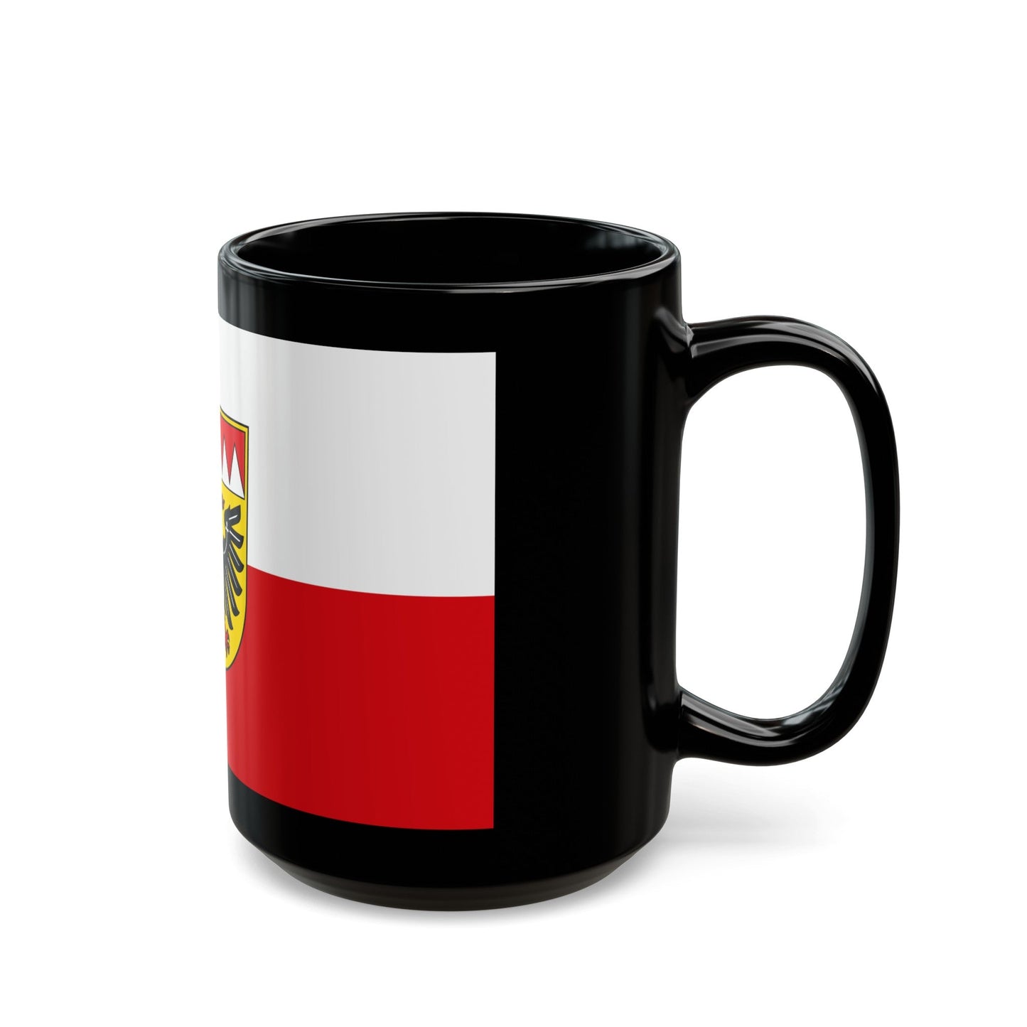 Flag of Ansbach Germany - Black Coffee Mug-The Sticker Space