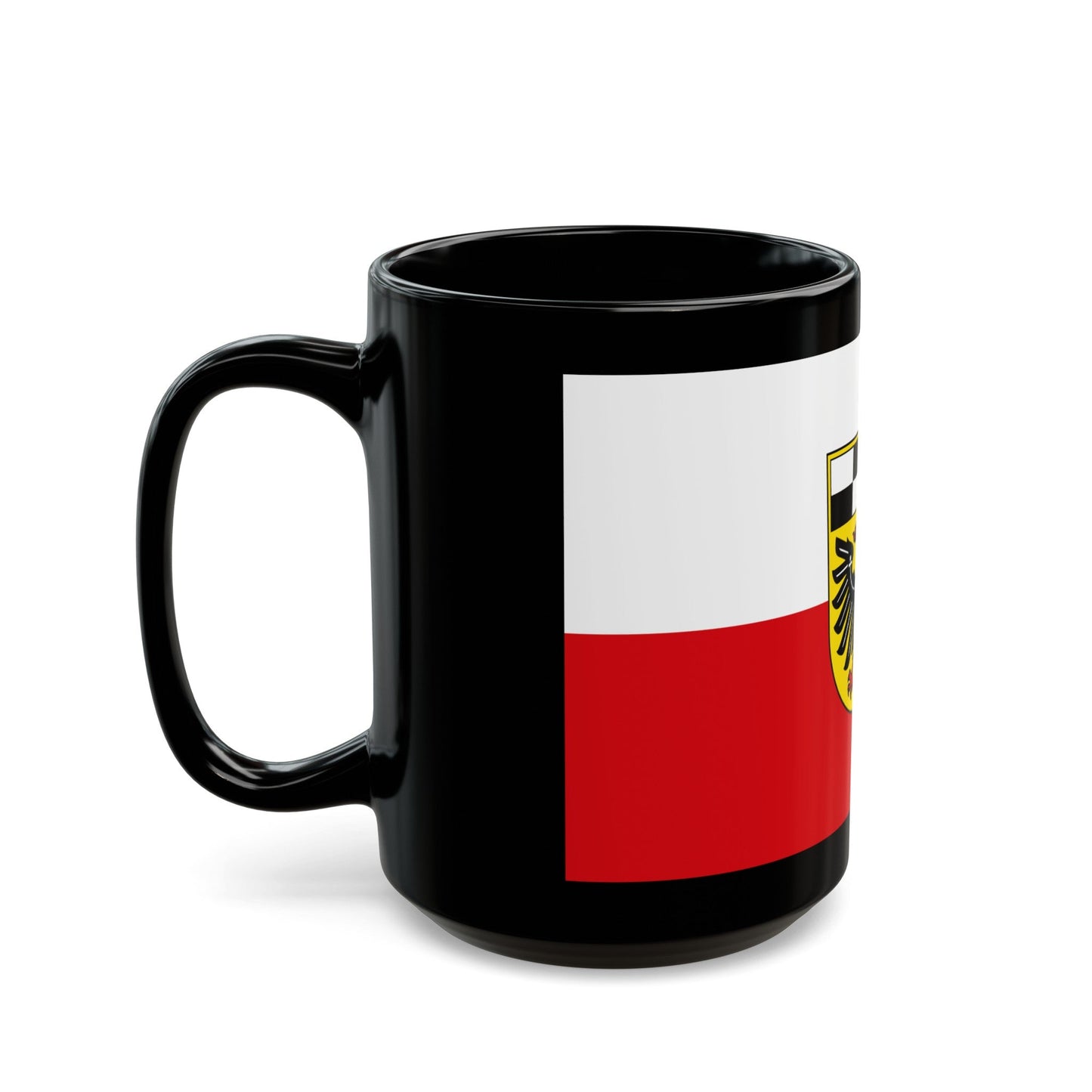 Flag of Ansbach Germany - Black Coffee Mug-The Sticker Space