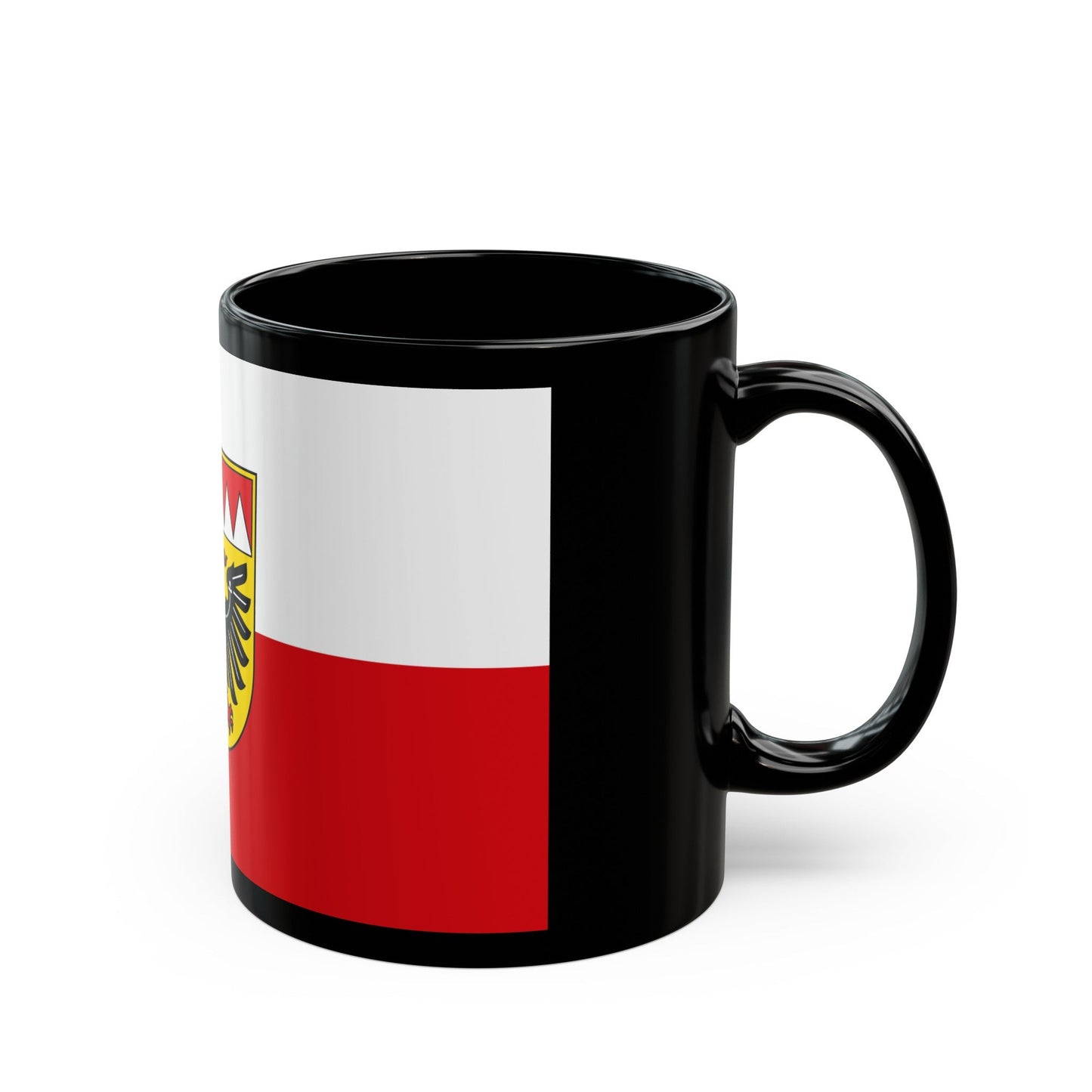 Flag of Ansbach Germany - Black Coffee Mug-The Sticker Space