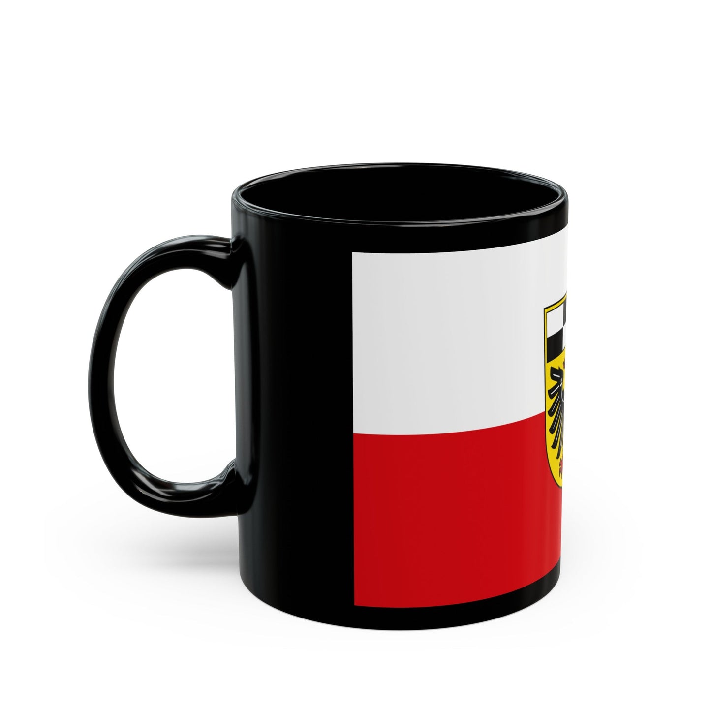 Flag of Ansbach Germany - Black Coffee Mug-The Sticker Space