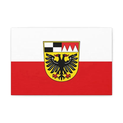 Flag of Ansbach Germany - Canvas Wall Art 18″ x 12″ 1.25" - The Sticker Space